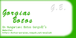 gorgias botos business card